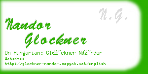 nandor glockner business card